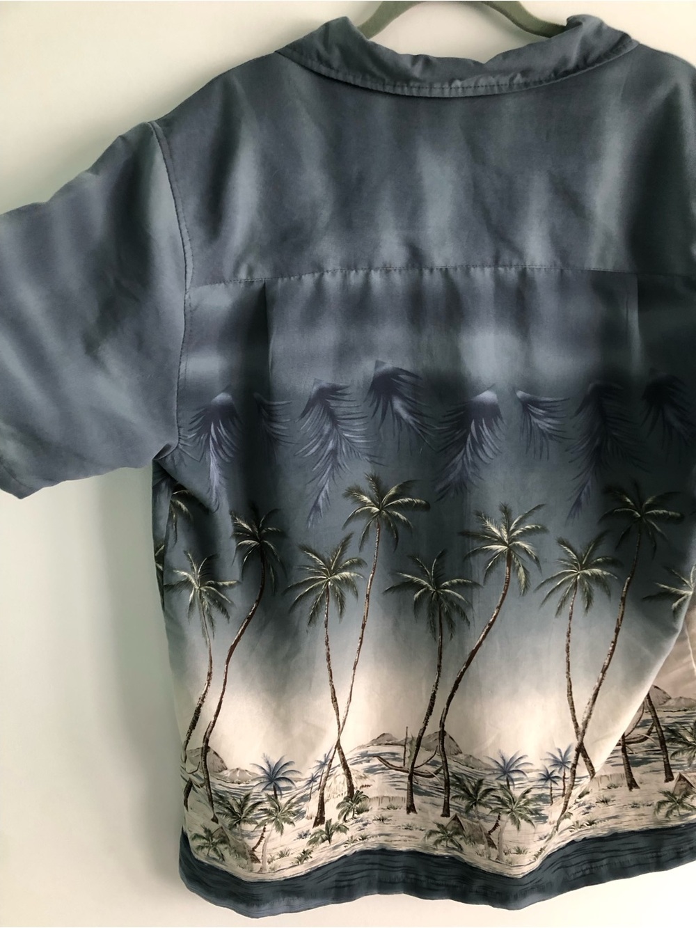 Vintage Y2K Hawaiian Collection Coastal Palm Short Sleeve Button-Down Shirt - Picture 6 of 8